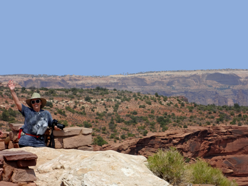 Karen Duquette at Buck Canyon Overlook at Canyonlands